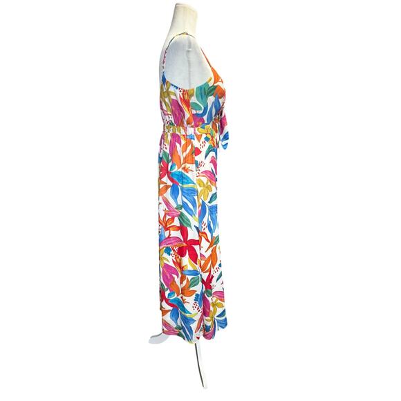 Show Me Your Mumu Moby Tie-Front Cut Out Maxi Dress in Bright Blooms (M) - Picture 4 of 6